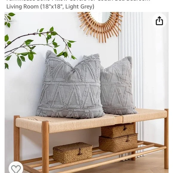 Throw Pillow Covers Decorative Soft Velvet Farmhouse Boho Pillow Covers - Picture 6 of 6